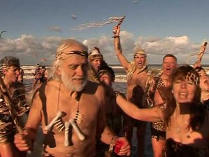 Icy New Year dip in northern France