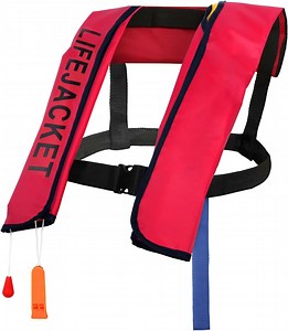 [Hot Item] Automatic Inflated Blow up PED Adjustable Safety Personal Flotation Device Life Jackets for Adults Kayaking Boating Swimming Watersports Waterpark