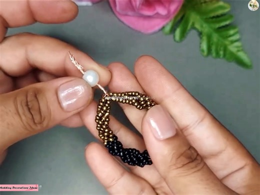 1.9K views · 50 reactions | How to Make Simple And Easy Seed Bead Beaded Earrings | Wedding Decoration Ideas | Facebook