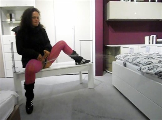 My girlfriend goes pee in the furniture store