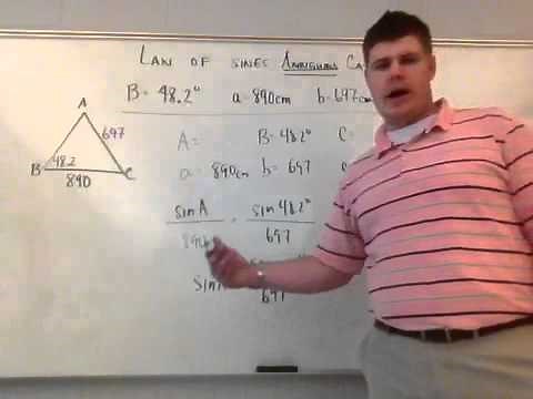 Solving a triangle / law of sines ambiguous case
