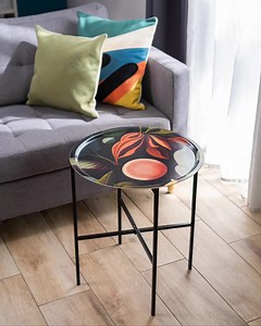 Side Table – Round Tray Chiapas Ø 46 Cm / 18"   Table Base | Handmade | Multifunctional Tray Table | Swiss Design - Etsy Canada