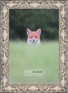 Poster Palooza 26x32 Traditional Pewter Wood Picture Frame - UV Acrylic, Foam Board Backing, & Hanging Hardware Included