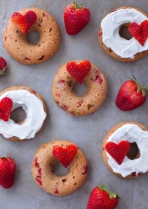 Baked Strawberry Donuts - Chocolate Covered Katie