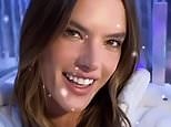 Alessandra Ambrosio looks radiant as she strikes a pose at Alo Yoga event in LA