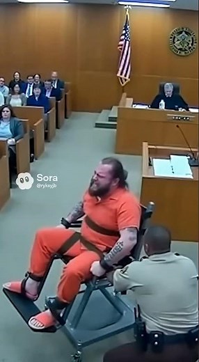 Oh my gad😳Defendant BREAKS DOWN in Court — Full Restraint Chair Meltdown Caught on CCTV!