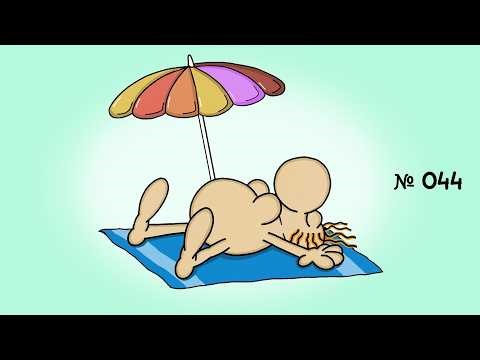 Nudism is a risky business 😄 | Funny Cartoons Compilation № 44 by Elen Pebble Animations