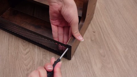 Menkxi Coffee Syrup Rack Liquor Bottle Display Shelf 6/12 Bottles Wood Liquor Shelf with Fences Cabinet for Whiskey Wine Coffee Syrup Display(2 Tier)