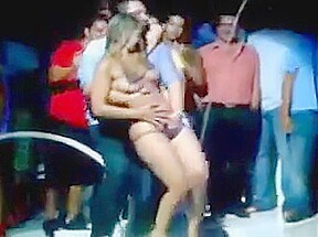 Bar contest public amateur girl naked and on stage