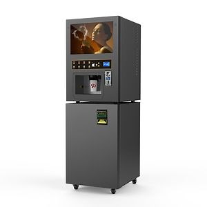 [Hot Item] Instant Coffee Vending Machine 4 Hot 4 Cold Flavor Milk Tea Espresso Card Reader Cash Payment