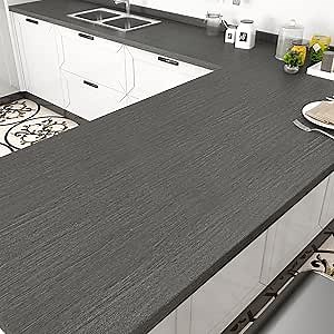 WESTICK Grey Wood Contact Paper for Cabinets and Drawers Wood Wallpaper Peel and Stick Countertops Waterproof Wood Vinyl Wrap Grey Wood Grain Contact Paper for Desk Table Bedroom Wall 394" x 15.75"