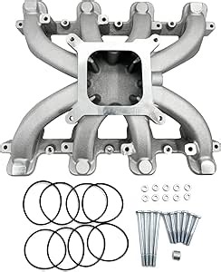 300-132 Single Plane Carb Intake Manifold for GM LS1 LS2 LS6 Compatible with Chevy Camaro & Corvette 350 364 LS1 LS2 & LS6 5.7L 6.0L V8