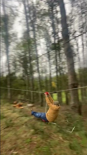 Zip Line Rider Loses Grip Then Tumbles to Ground