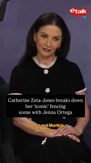 Etalk | Welcome back, Elena Montero! Catherine Zeta-Jones dives into the significance of her fencing scene with Jenna Ortega saying including the... | Instagram