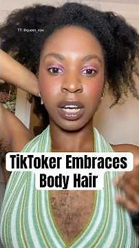 TikToker Embraces Body Hair #shorts #bodyhairactivist #hairytiktoker