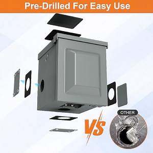 [Hot Item] RV Receptacle Enclosed Lockable Outdoor Electrical Panel Weatherproof Plug for RV Camper