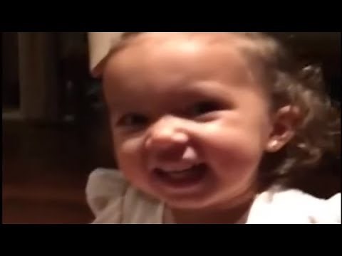Little girl hysterically laughs at her own farts
