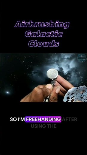 Building the First Layer of Galactic Clouds | Airbrush Technique 🌌 #airbrush #clouds #galaxyairbrush