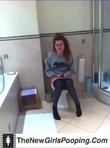 English girl poops in front of friend