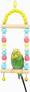 Parrot Toy Swing Hanging, Parrot cage Accessories, Parrot cage Accessories, Playing Table with Bells, Recreational Birds, Love Birds, Finch, Budgies