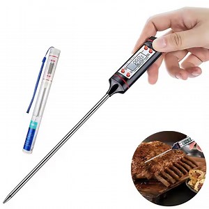 [Hot Item] Electronic Digital Meat Thermometer Cooking Food Kitchen BBQ Probe Water Milk Oil Liquid Oven Thermometers