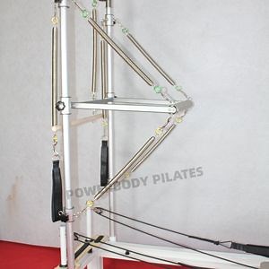 [Hot Item] Aluminum Black Bed Half Tower Trapeze Pilates Core Training Bed Reformer Machine