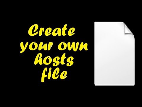 How to create your own hosts file in windows 7