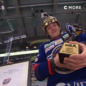 Stefan Liv Memorial Trophy för slutspelets MVP går till Pontus Holmberg! 🏅 | TV4 Hockey