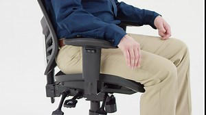 Flash Furniture Nicholas Mid-Back Transparent Black Mesh Multifunction Executive Swivel Ergonomic Office Chair with Adjustable Arms