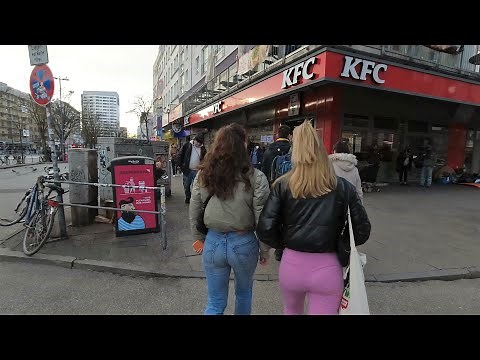 Afternoon walk in Hamburg St. Pauli, Reeperbahn - Red Light District - with City Ambience and Sounds