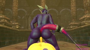 Spyro and Cynder cowgirl (backside)