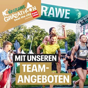 💥GRAWE GRAZATHLON: TEAMANGEBOT AB 6 PERSONEN - nur mehr bis 31. Jänner buchbar!!! 💥 Das Teamangebot-Kontingent ist bereits erschöpft! What!!! Ihr seid der WAHNSINN! 🥰 Wir geben aber allen noch die Möglichkeit sich bis 31. Jänner bei uns zu melden. 💪 In Linz und Innsbruck gibt es noch Kontingent! Alle Infos zu den Angeboten findet ihr auf www.beatthecity.at | beat the city