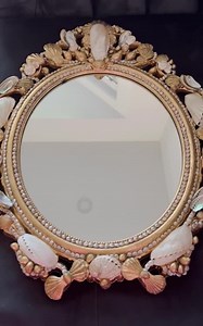 Vintage Gold Shell Mirror – “victoria Mirror” Natural Shell Gold Leaf & Pearlized Shell Handmade Nautical Coastal Wall Decor (25x17") - Etsy Canada