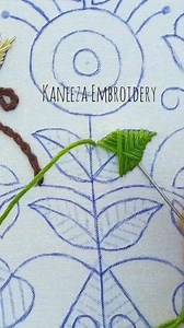 37 reactions | Raised fishbone stitch #embroidery #stitch #embroideryart | Kaneeza Embroidery | Facebook