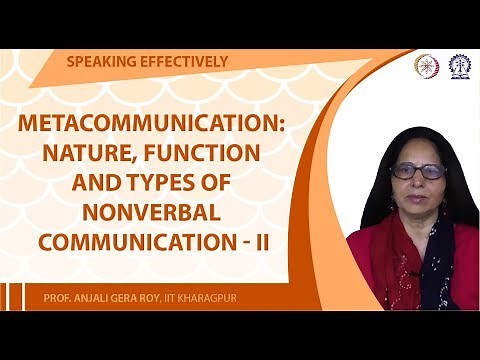 Metacommunication:Nature, Function and Types of Nonverbal Communication II