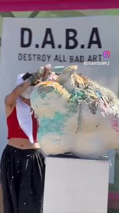 GLASTONBURY! Thank you for being part of that moment. These happenings can’t happen without you! DABA - Destroy ALL Bad Art! NOW. You destroyed my sculptures and imagined there were your notions of bad art. We ended up in vivid colour together. For me making art with you is a ritual. A ritual celebrating each other and our connection through art. No art is bad, no art is good. It transcends that. Art is unity. Huge thanks to @shangrilaglasto for giving me a platform to try this out. And thanks t