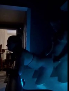 Having fun in the hot tub with a clear view from the neighbors house. Did they see us?