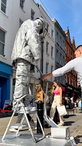 27K views · 373 reactions | When my audience understands my struggle and gives me a hand. #valentinethestatue #silvermanstatueofficial | Valentine Ursu | Facebook