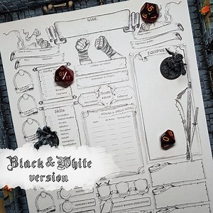Dnd 5e Character Sheet Monk Printable and Fillable PDF D&D 5e - Etsy