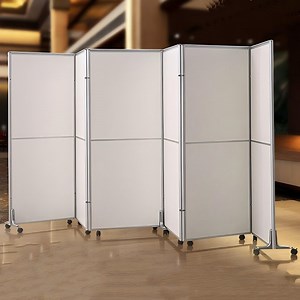 [Hot Item] Foldable Office Partitions Mobile Room Divider Movable Privacy Partition Screen Panel with Wheel