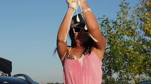 Young Woman Washes Car Outside Outdoors Stock Footage Video (100% Royalty-free) 1094712419 | Shutterstock