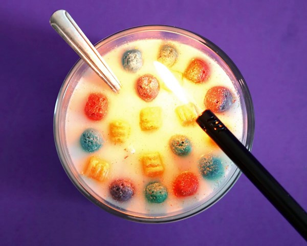 Fruit Loops Cereal Bowl Candle