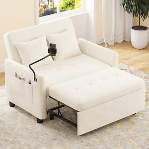 Someet 3 in 1 Convertible Sleeper Sofa Bed for Adult, Pull Out Upholstered Reclining Sleeper Sofa for Livingroom Office Apartment,Beige - Walmart.com