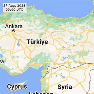 A timelapse of seismic activity in Turkey, 27 August - 02 September 2023 https://earthquakesapp.com/api/earthquakes/link/2984423 #earthquake #timelapse | Earthquake