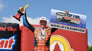 27K views · 743 reactions | Larry "Spiderman" McBride wins inaugural Pingel Top Fuel Motorcycle championship!  https://bit.ly/4ef9i5a | NHRA | Facebook