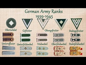 German Army Ranks 1939 -1945