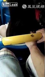 Man touches girl's hair on bus
