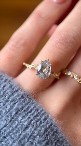 9.6K views · 203 reactions | LIGHT BLUE SAPPHIRE ENGAGEMENT RING This Wisteria Ring centers a pear cut pale blue sapphire on a delicate band accented by wandering clusters of diamond accents. This blue sapphire engagement ring just dropped but it's not the only one of a kind engagement ring that hit the collection today. See them all at melaniecasey.com | Melanie Casey Jewelry | Facebook