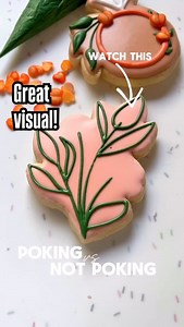 Great visual on the difference between poking and not poking from Bake Fest instructor alum @deslicioustreats! Will you use the poking method from now on? 💙💙💙 Repost @deslicioustreats #cookie #cookies #cookiesofinstagram #cookiedecorating #royalicing #royalicingtips #cookiedecoratingtips #cookieflooding | The Bake Fest