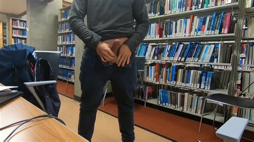 Asian cumming in the university library